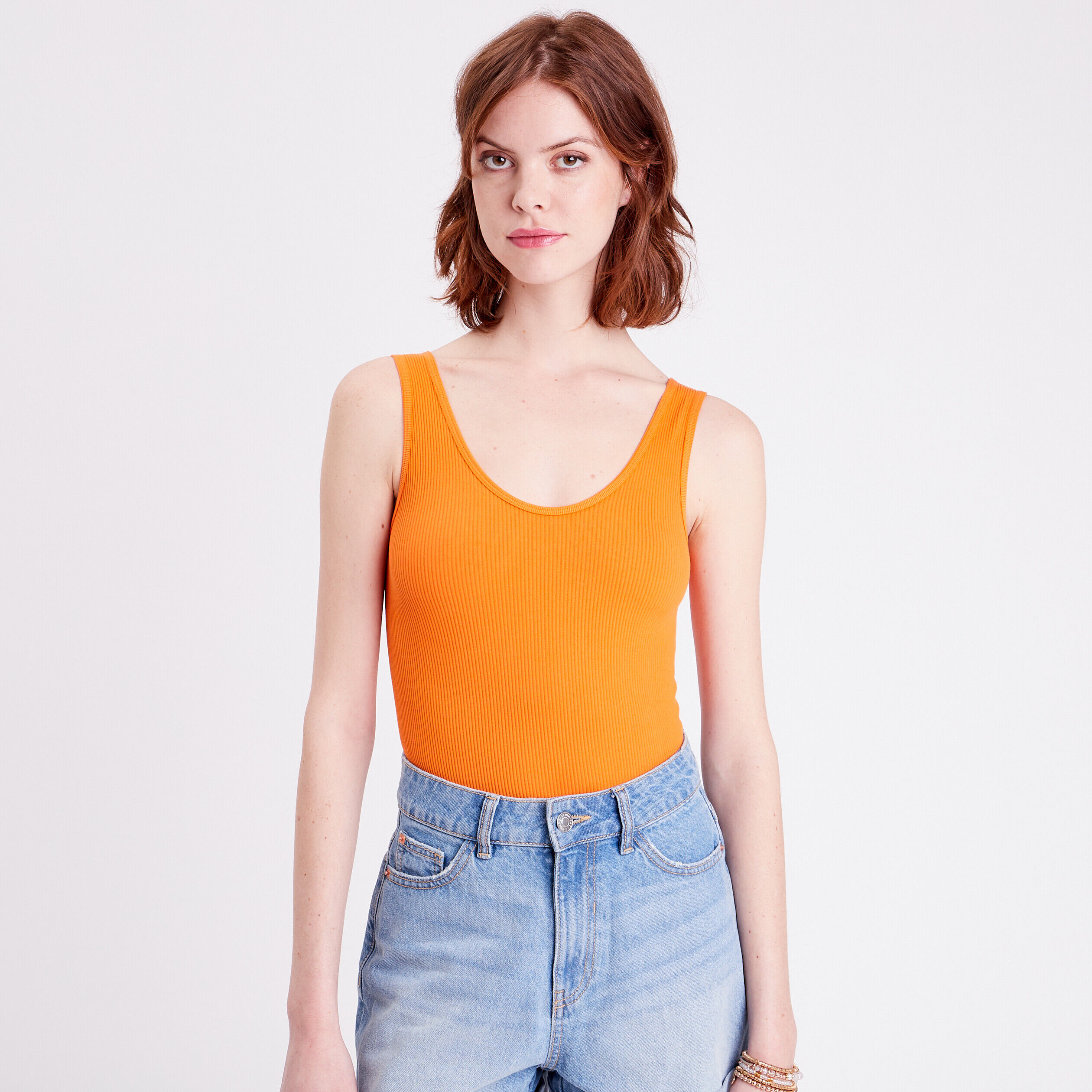 Body bretelles sans couture orange femme | Cache Cache