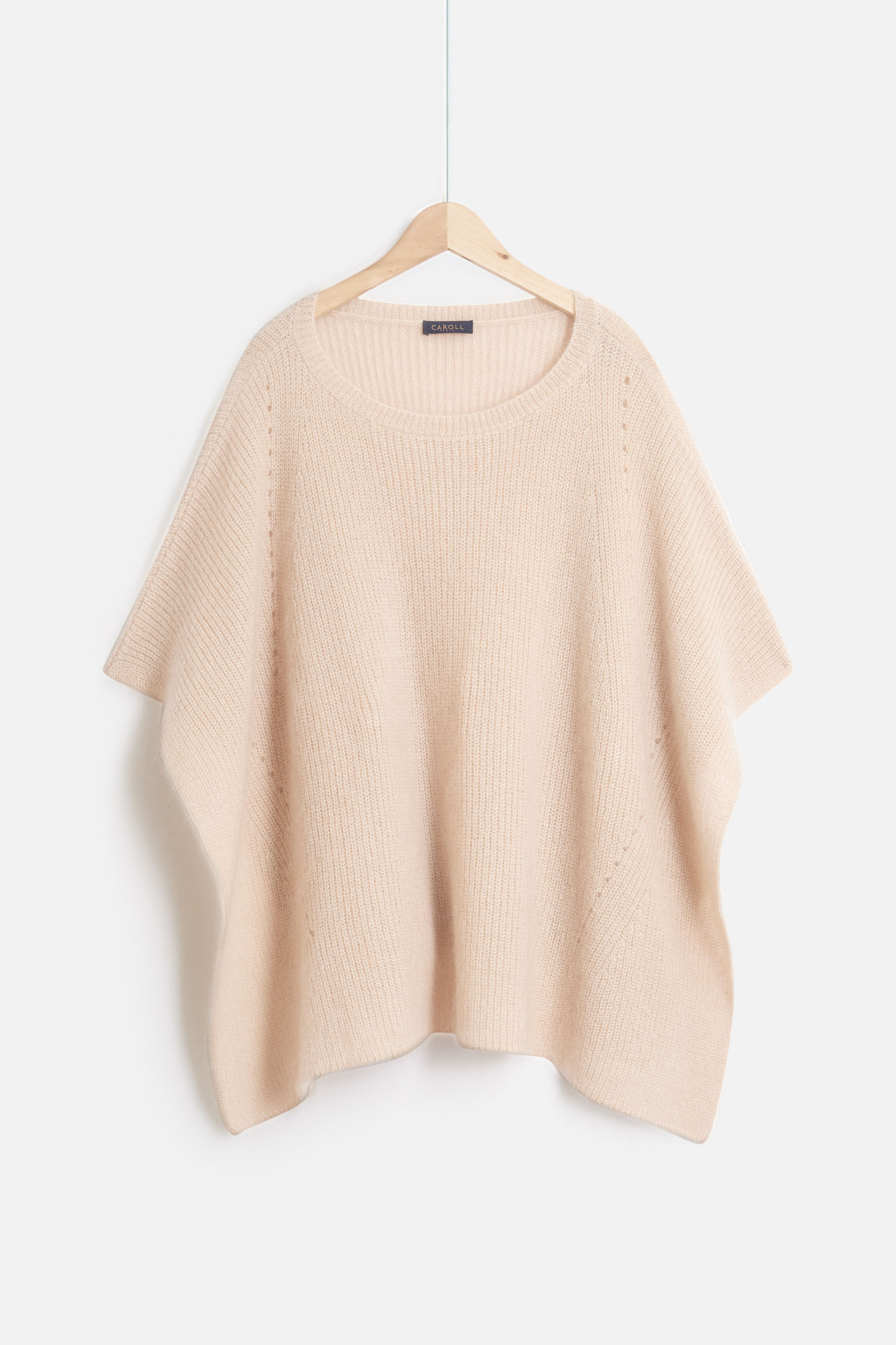 poncho louison beige femme