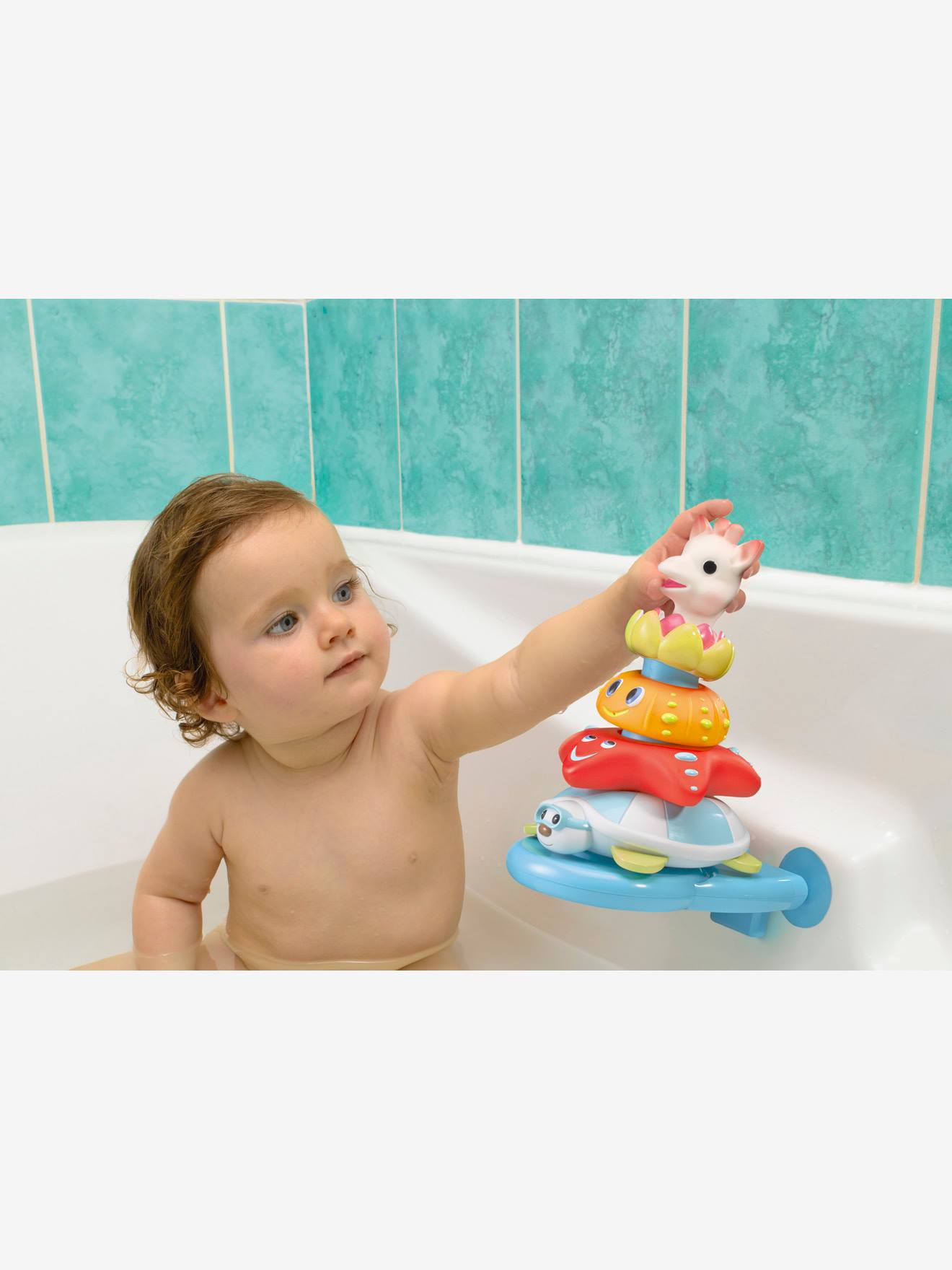 Splash& surf pyramide Sophie la girafe VULLI bleu