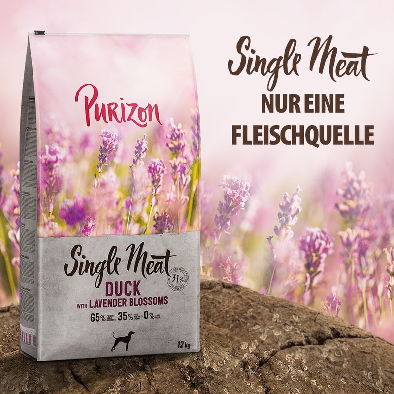 Purizon Single Meat Adult Ente mit Apfel & Lavendelblüten | bitiba