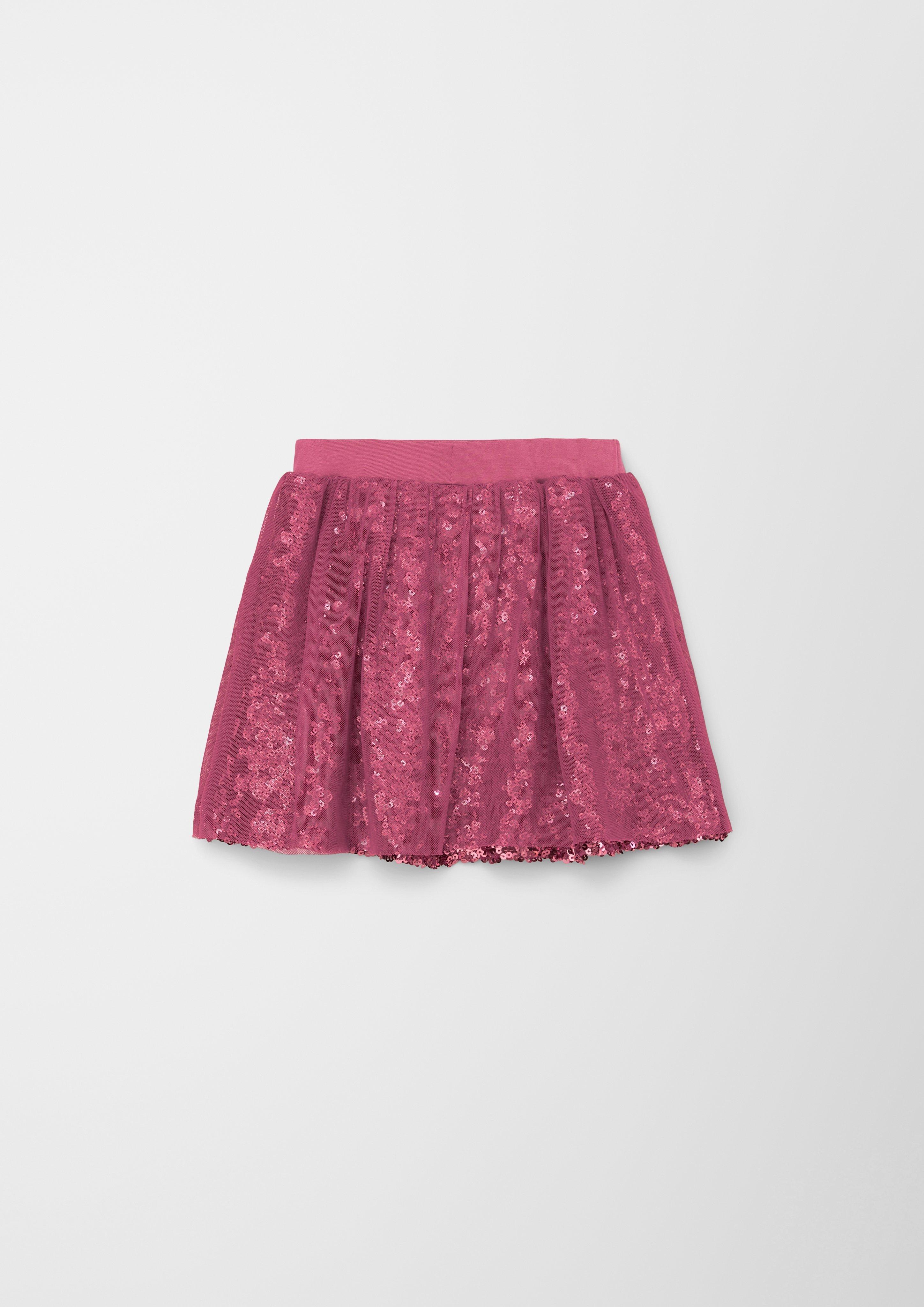 Mesh-Minirock mit Pailletten  2137388-4592