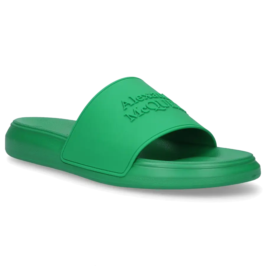 Alexander McQueen - Badeschuhe POOL SLIDE Kautschuk - grün