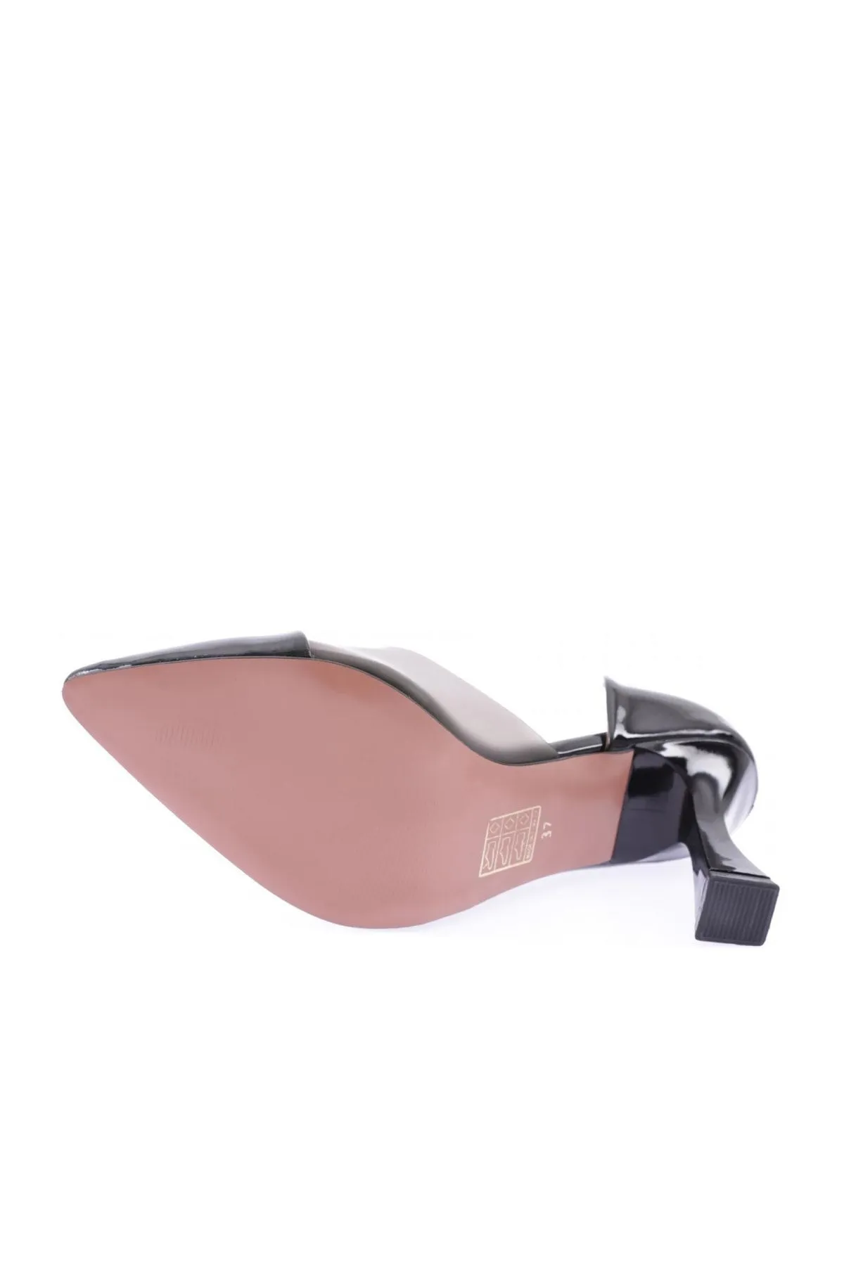 DGN  Schwarzes Lackleder - Stilettos mit spitzer Spitze für Damen