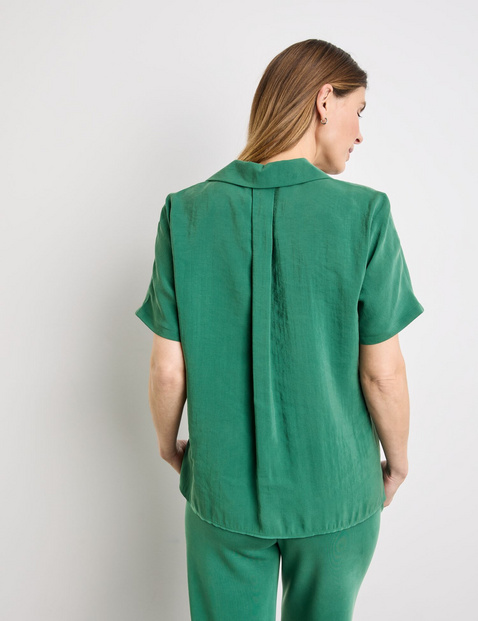 Fließendes Blusenshirt mit Quetschfalte