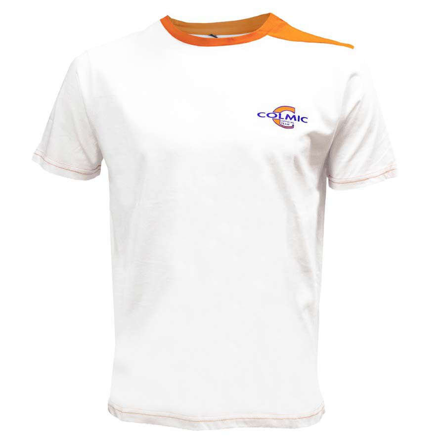 Colmic bela/oranžna majica