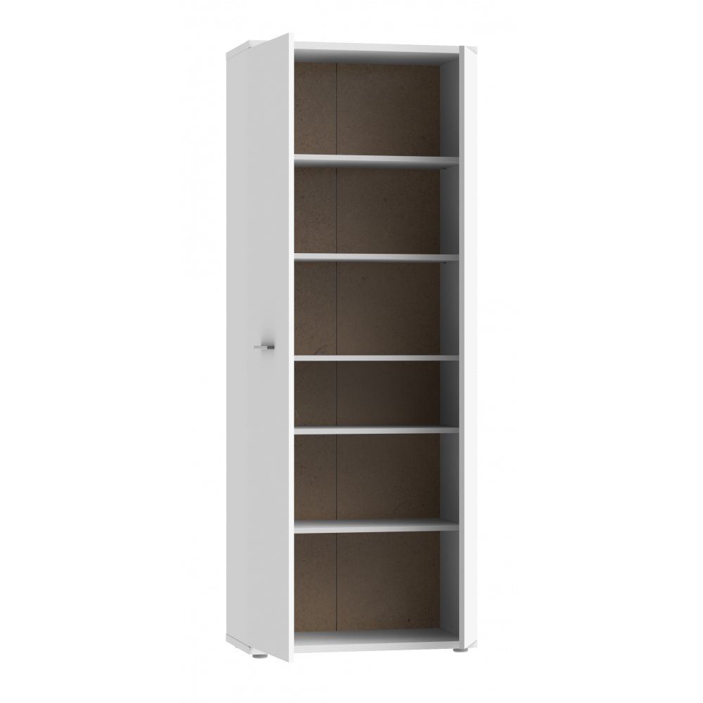 Forte Möbel Mehrzweckschrank Schuhschrank Stauraumschrank Aktenschrank Bücherregal in Weiß