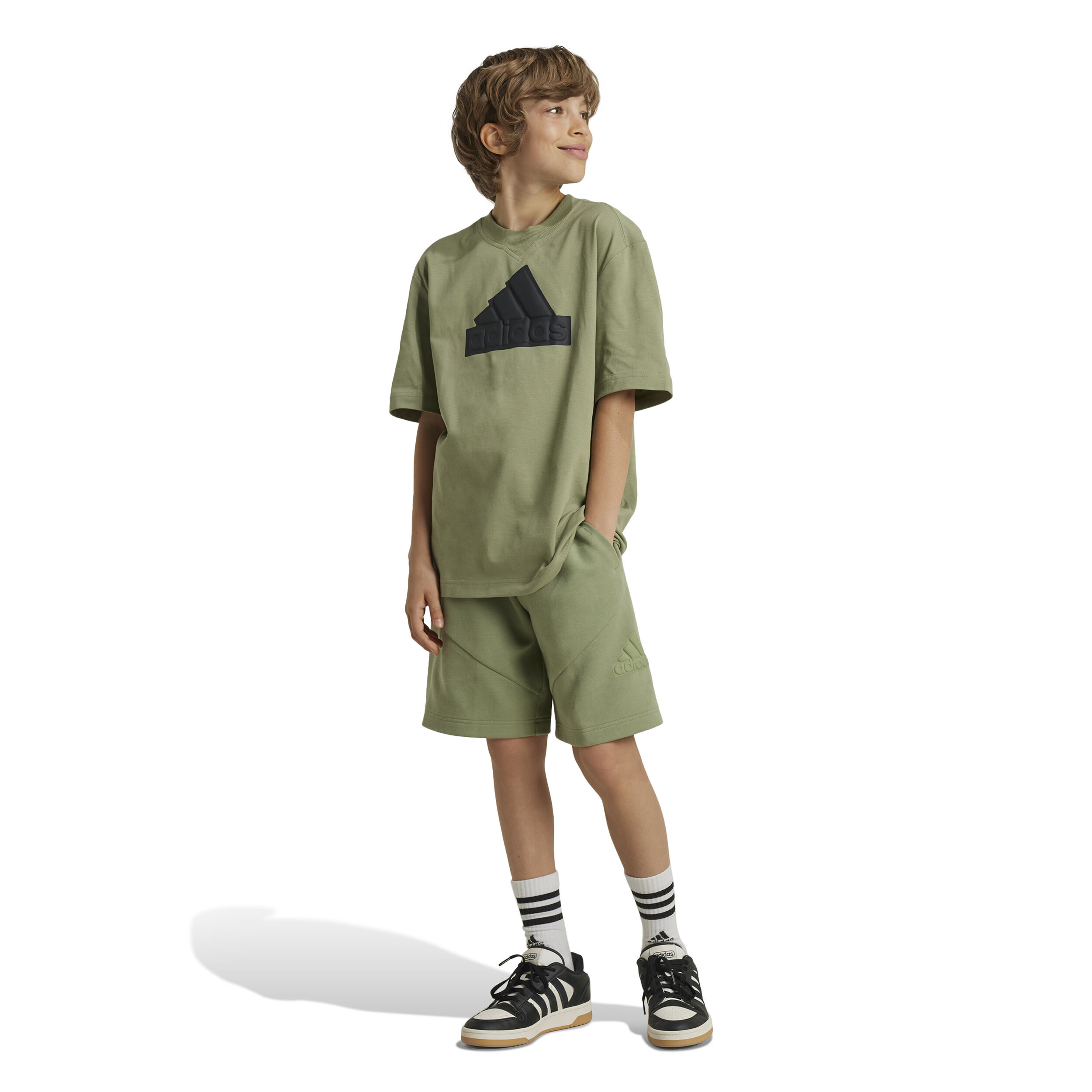 Future Icon Logo Shorts Kinder - Salbei