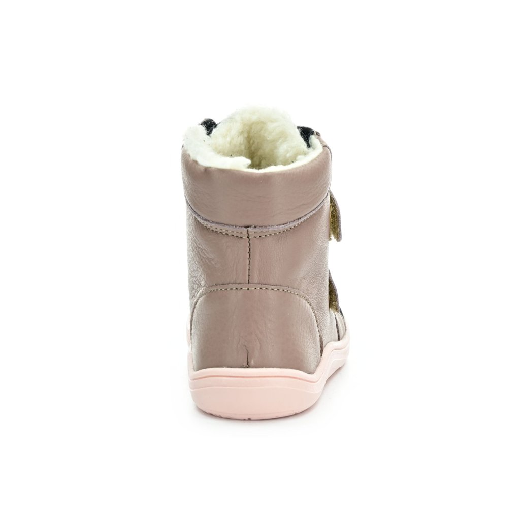 Baby Bare Febo Winter Rosa Brown (mit Membran/Asfaltico) Barfußstiefeletten