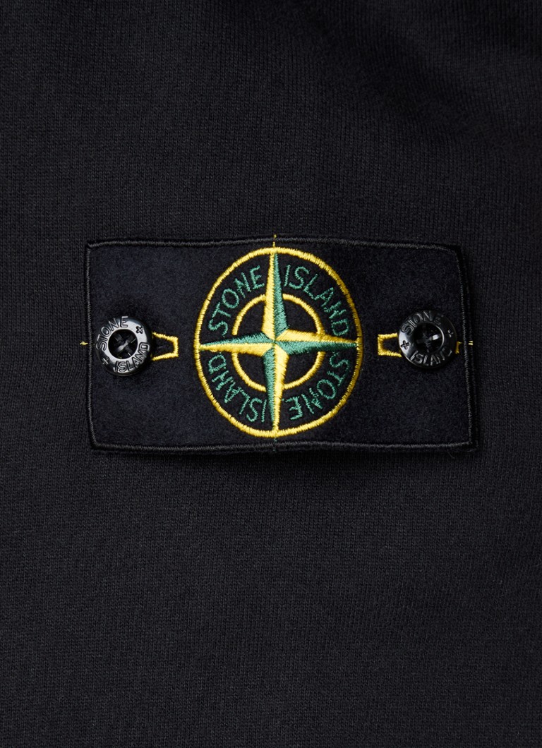 Πουλόβερ Stone Island 63420 με μισό φερμουάρ και λογότυπο