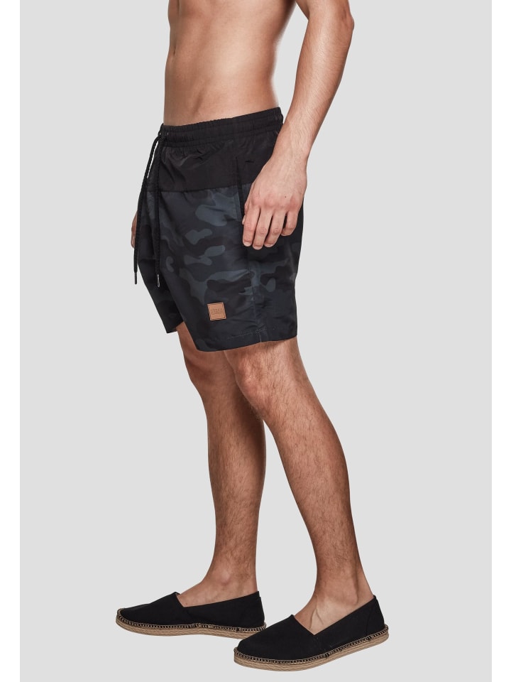 Urban Classics Urban Classics Badeshorts in blk/darkcamo günstig kaufen