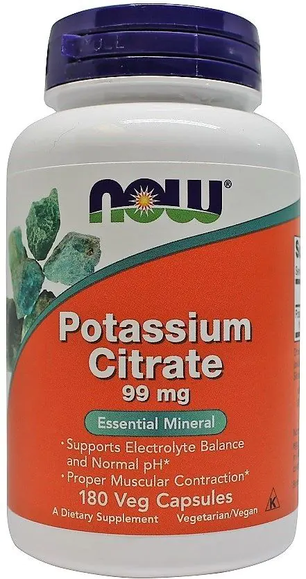 Now Foods Kalij citrat 99 mg, kapsule