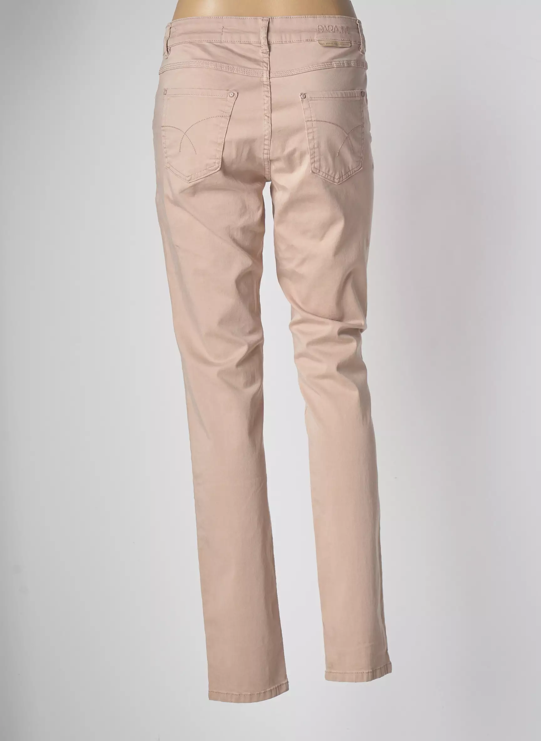 Para Mi Pantalons Droits Femme couleur beige