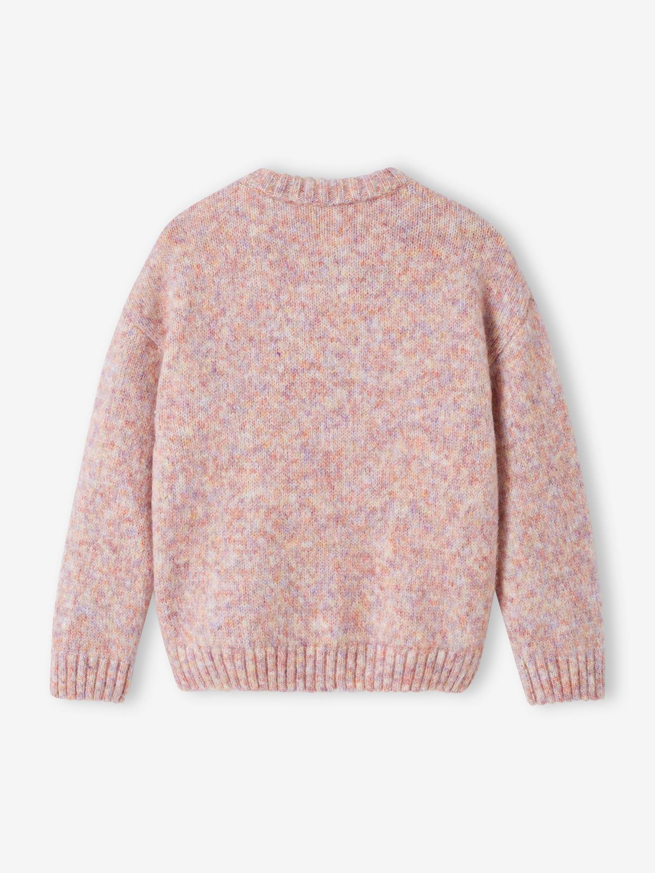 Vertbaudet Mädchen Pullover aus Mouliné-Garn - mehrfarbig