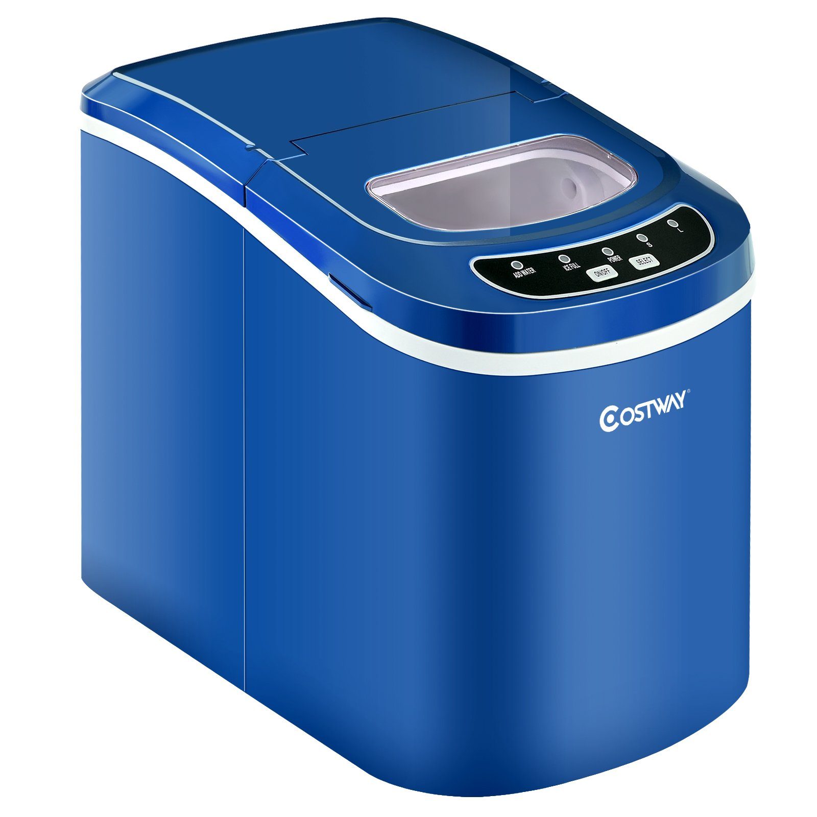 COSTWAY Eiswürfelmaschine, 2 Größen, 12kg in 24H, inkl. Eiswürfelschaufel