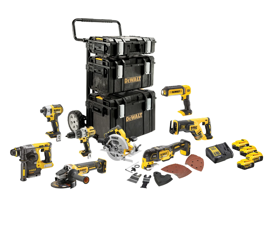 DeWalt DCK853P4-QW 8-dielny kombinovaný balíček XR 18 V 5,0 Ah Li-Ion vrátane 4 batérií