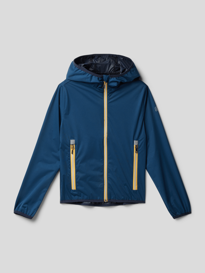 Jacke mit Label-Detail in marineblau