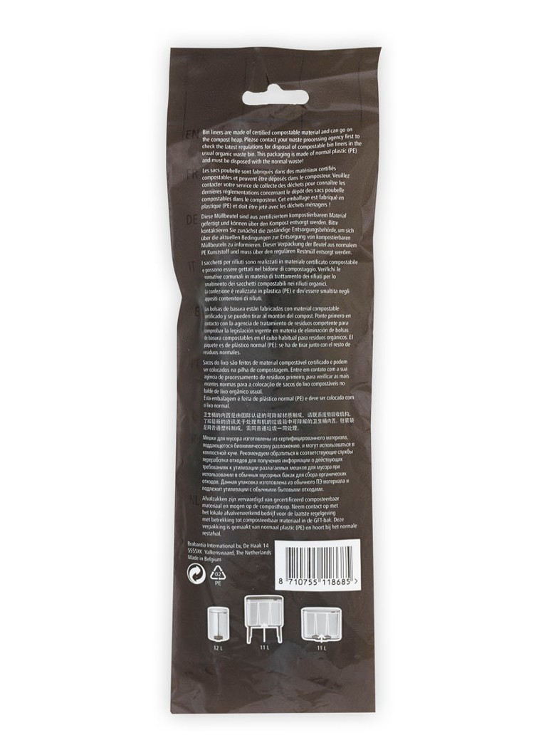 Worki kompostowalne na odpady Brabantia PerfectFit X 10-12 l (opakowanie 10 szt.)
