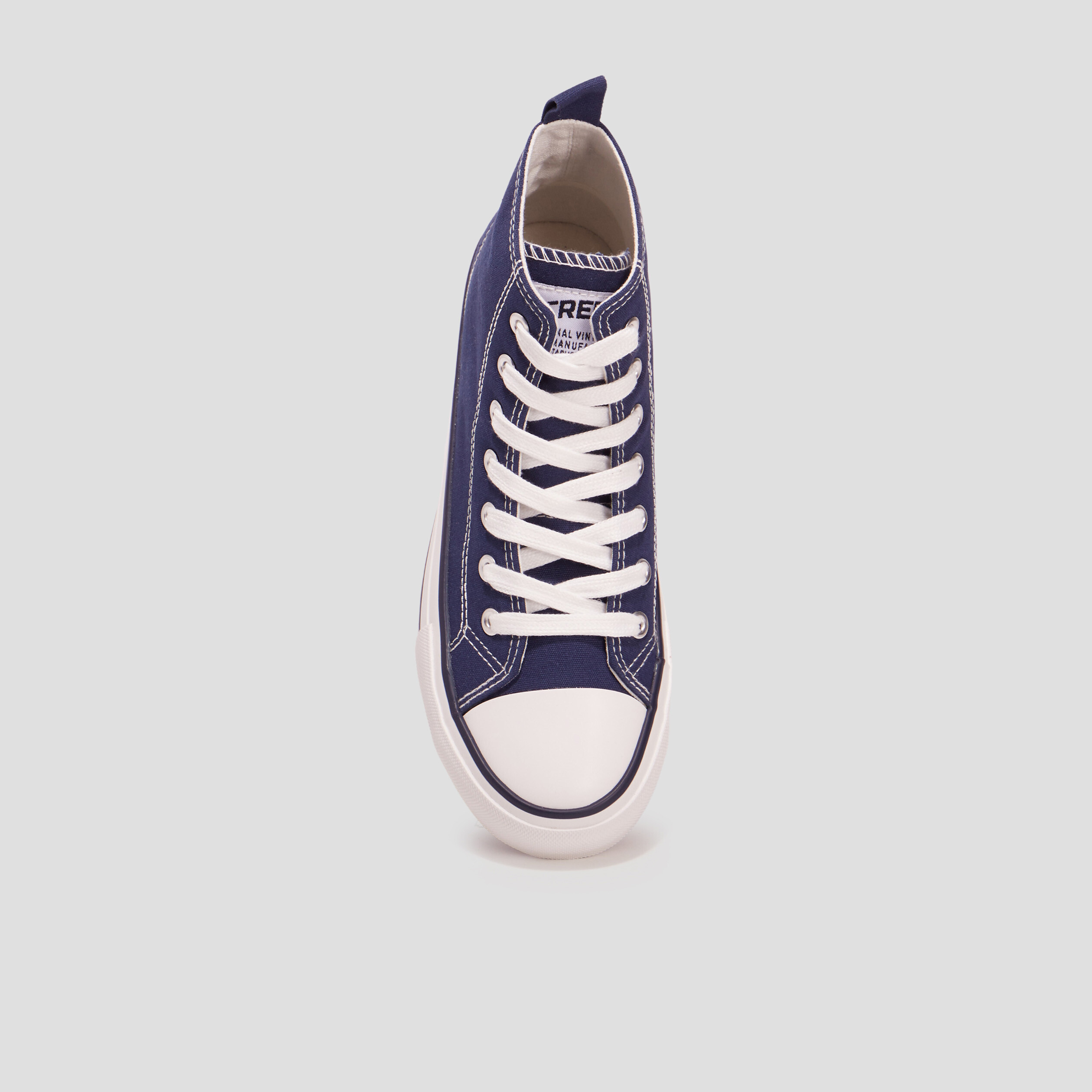 Baskets montantes en toile Creeks bleu marine femme | La Halle