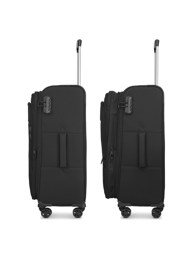 Franky Melbourne 3.0 4-Rollen Kofferset 3tlg. mit Dehnfalte in black günstig kaufen onesize