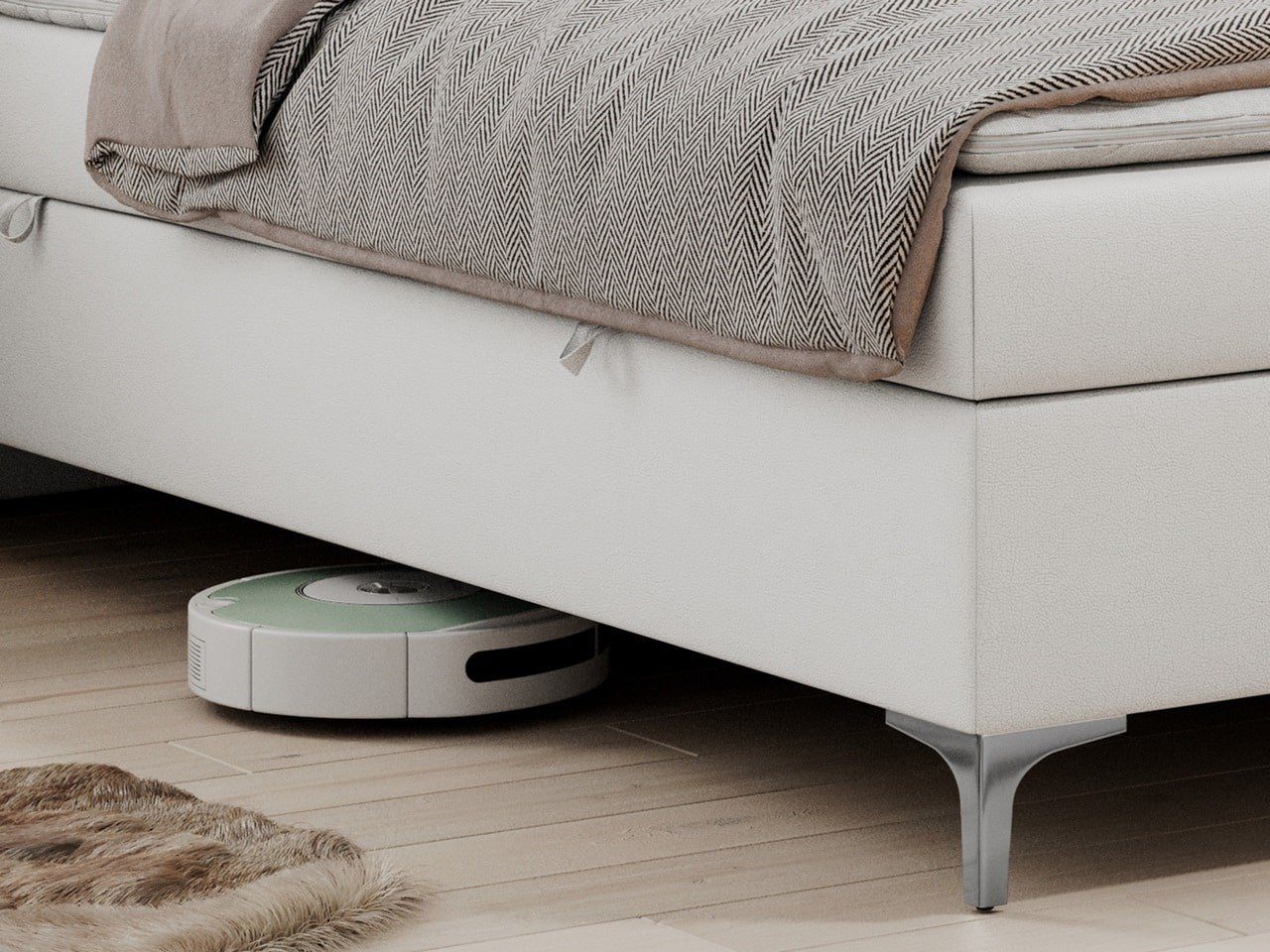 MKS MÖBEL Boxspringbett SIMON, Doppelbett mit Multipocket-Matratze - Modern Bett