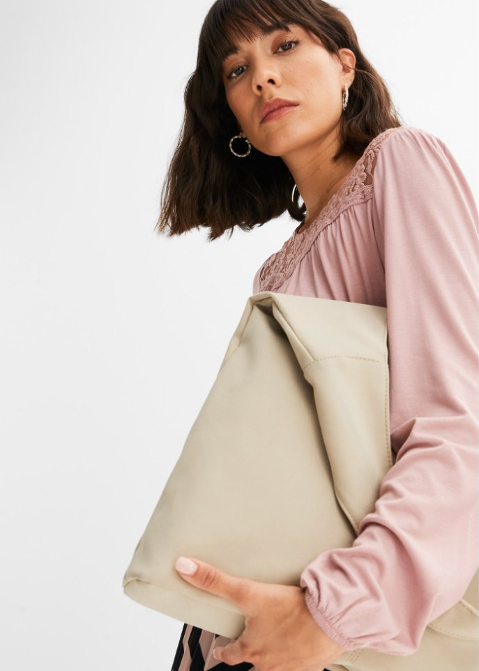 Langarmshirt mit Spitze