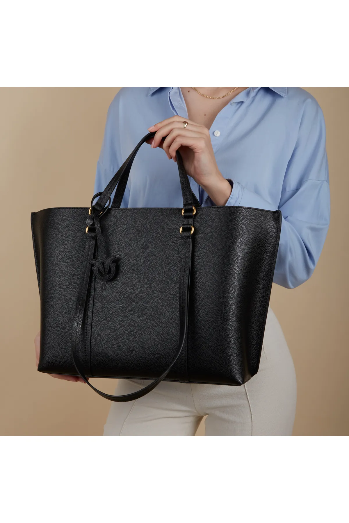 1'ASLAN  Pinko Carrie Damen Schultertasche Schwarz 102832-a1lf-z99q