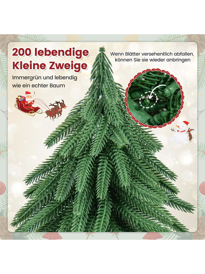 COSTWAY Mini Weihnachtsbaum mit Sockel in Grün günstig kaufen 40 cm