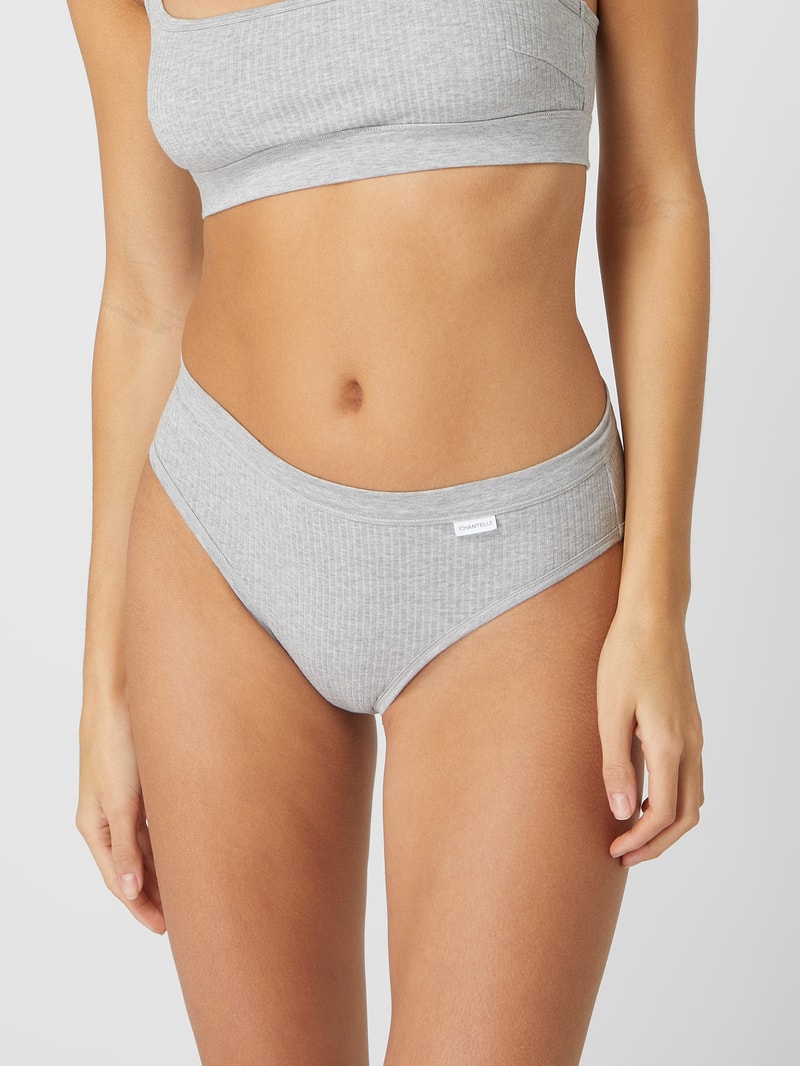 Slip aus Baumwoll-Elasthan-Mix Modell 'Cotton Comfort' in hellgrau