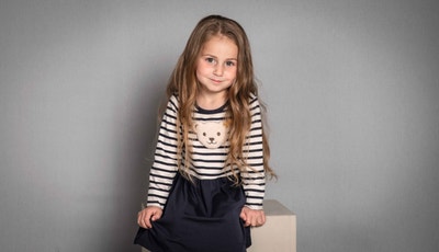 Kleid, dunkelblau für Mädchen
