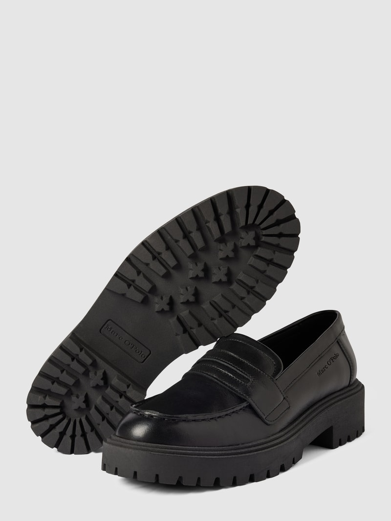 Penny-Loafer aus Leder Modell 'PIA' in schwarz