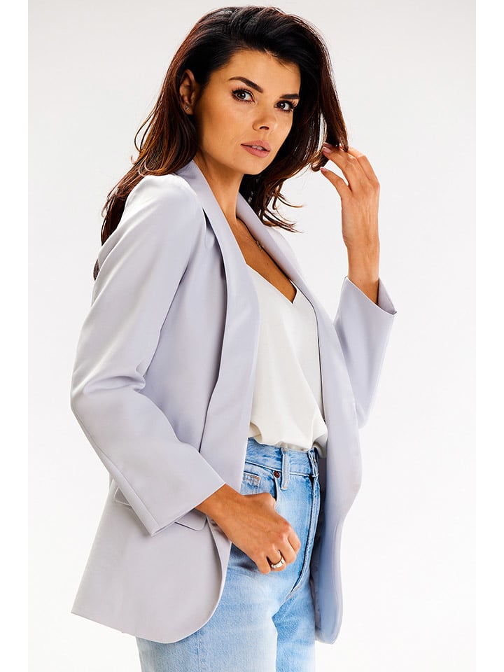 Awama Blazer in Hellgrau günstig kaufen