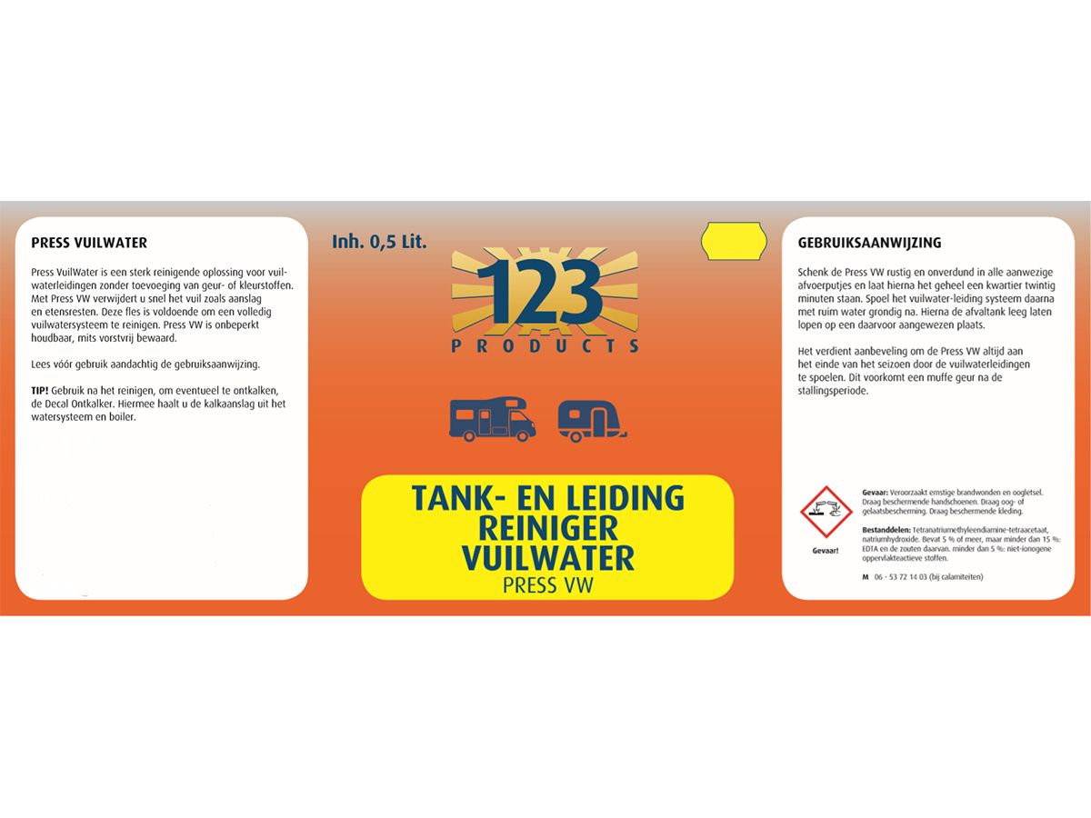123 Products Abwassertank- und Rohrleitungsreiniger