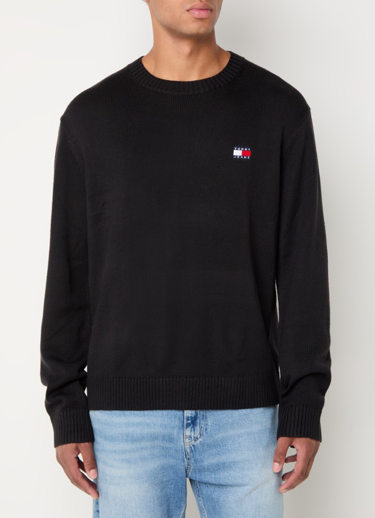 Tommy Hilfiger Fine-knit wool blend pullover with logo