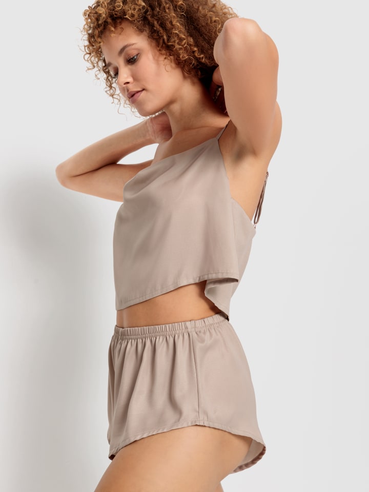 LSCN BY LASCANA Shorty in sand günstig kaufen