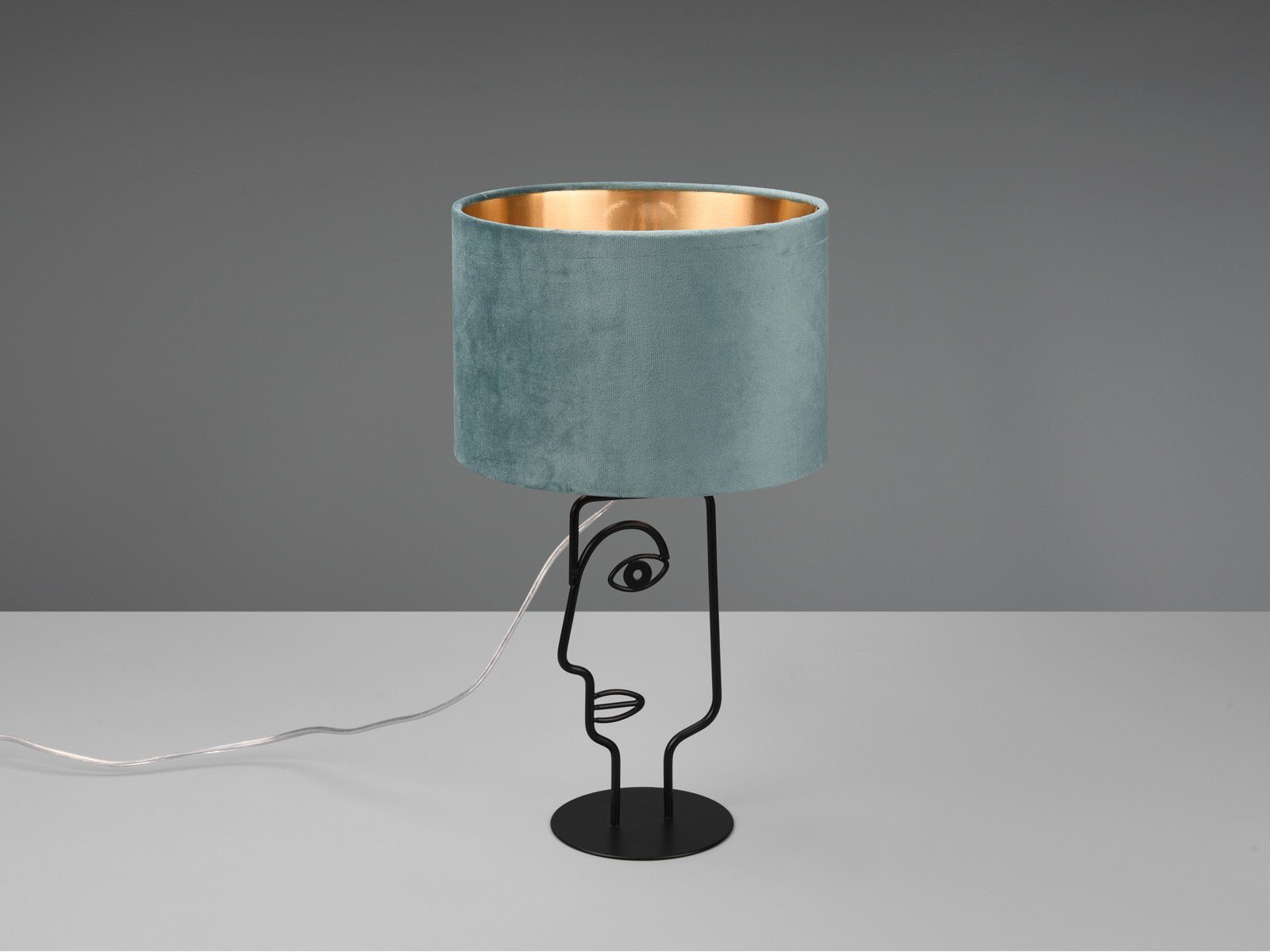 meineWunschleuchte LED Tischleuchte, LED wechselbar, warmweiß, groß-e ausgefallen-e Design-er Fensterlampe Lampenschirm Samt, H 42cm
