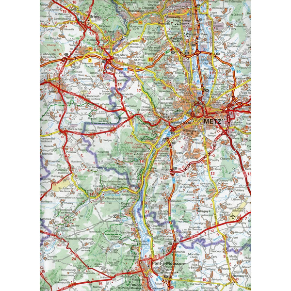 Michelin Lothringen - Straßenkarte