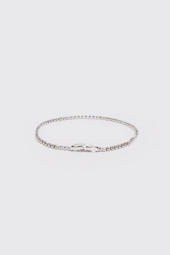 Silbernes Armband mit Strass