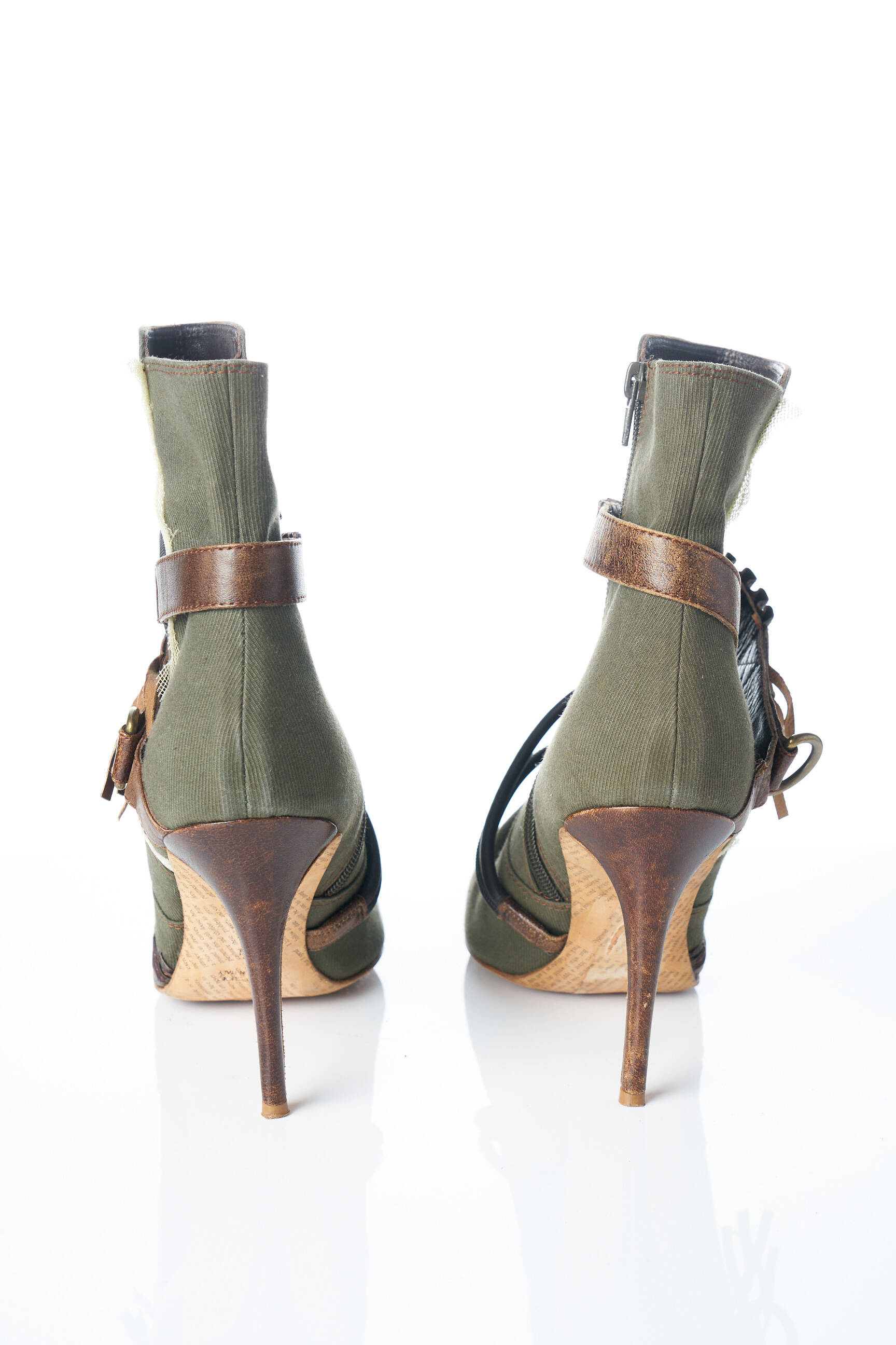 Galliano Bottines Femme couleur vert