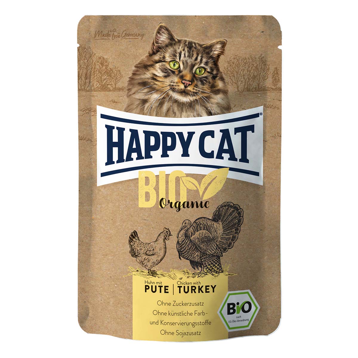 Happy Cat Bio Pouch Huhn & Pute günstig kaufen bei ZooRoyal