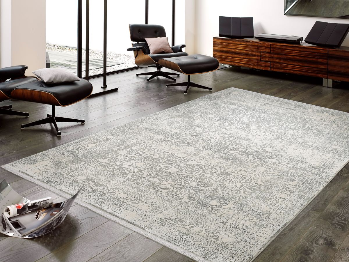 Interliving Webteppich L-8710 Silber 67 x 130 cm