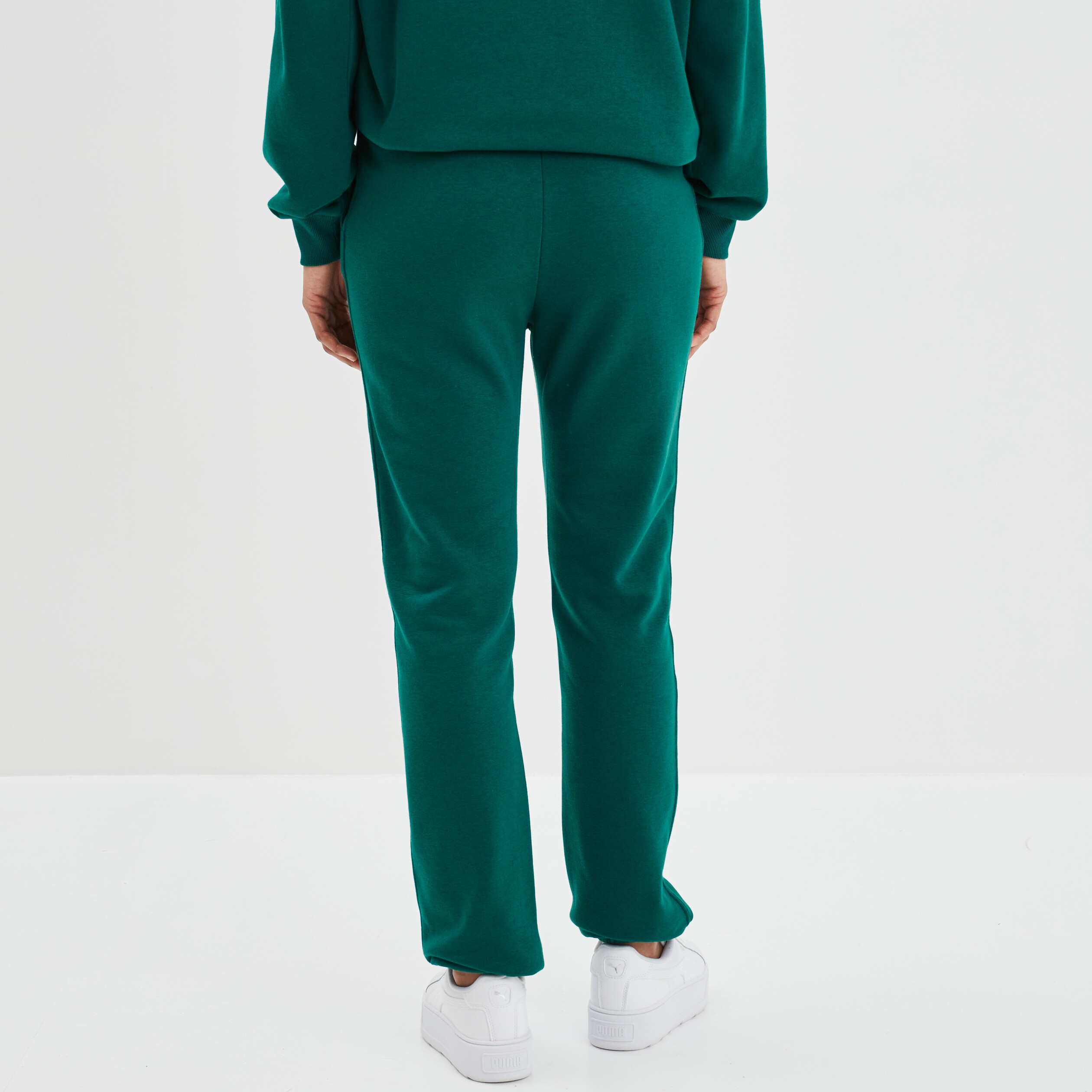 Pantalon jogging droit molleton vert émeraude femme | La Halle