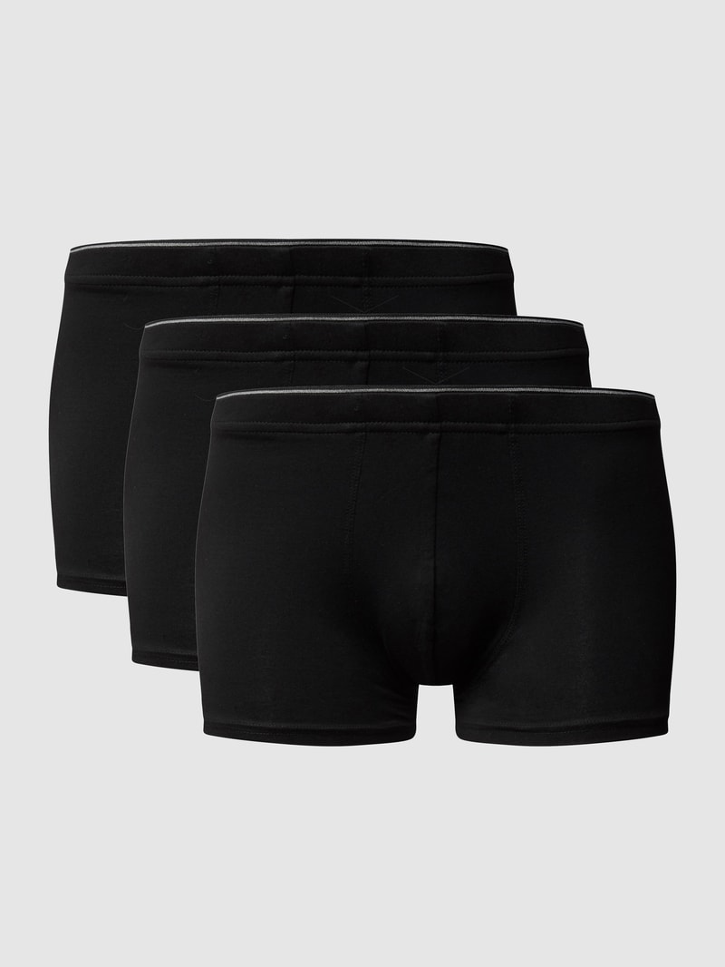 Trunks mit elastischem Bund im 3er-Pack in schwarz