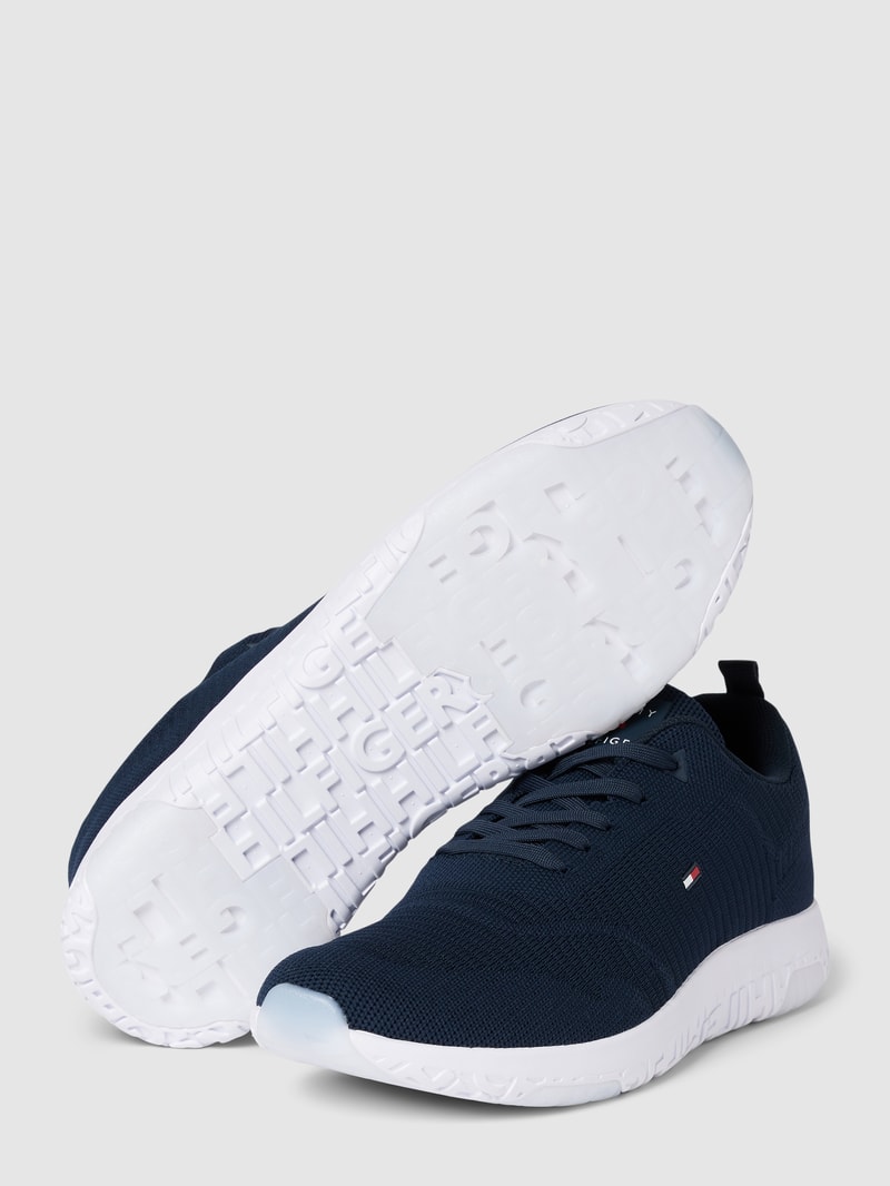 Sneaker mit Label-Detail Modell 'Corporate' in marineblau
