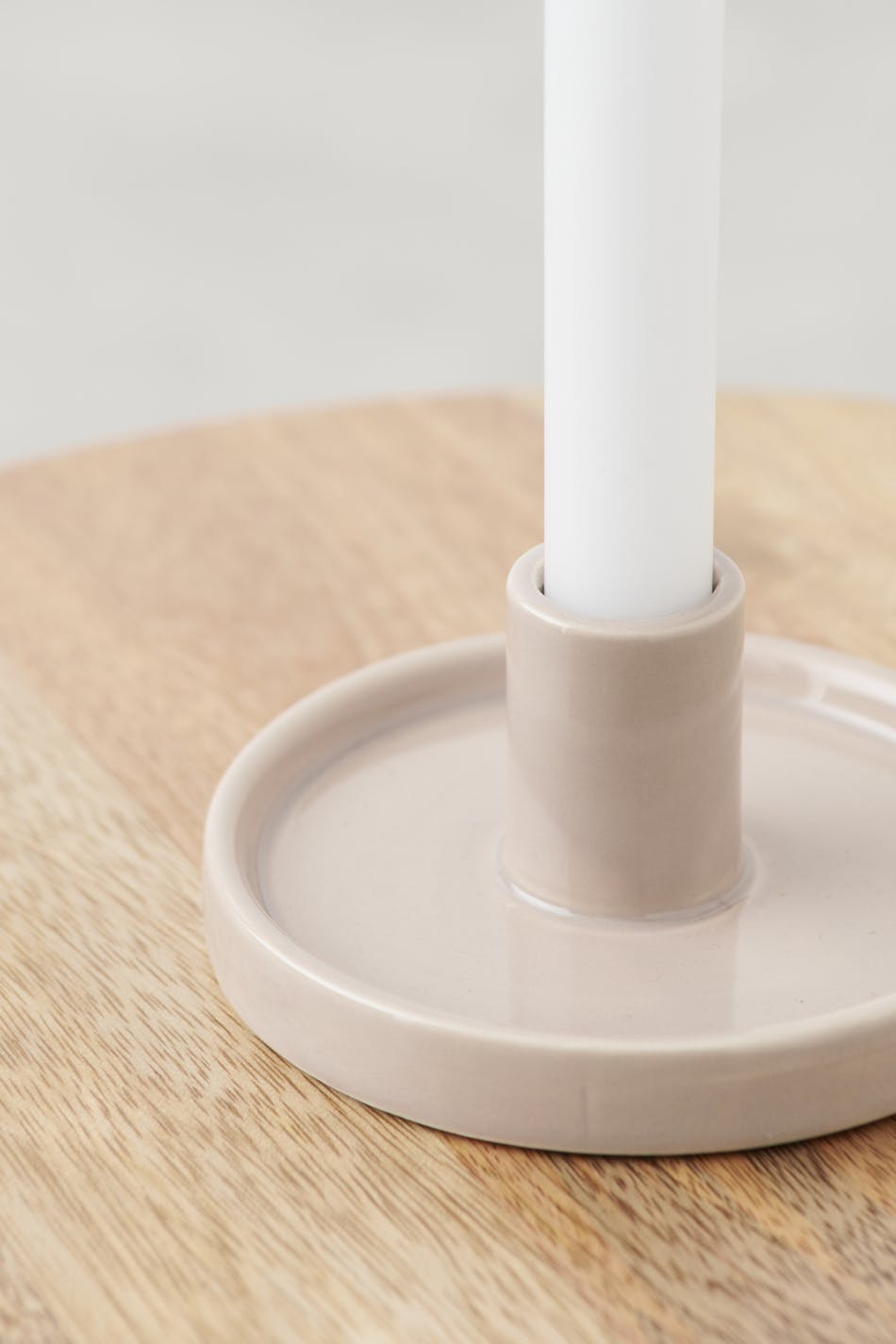 Plain ceramic candle holder