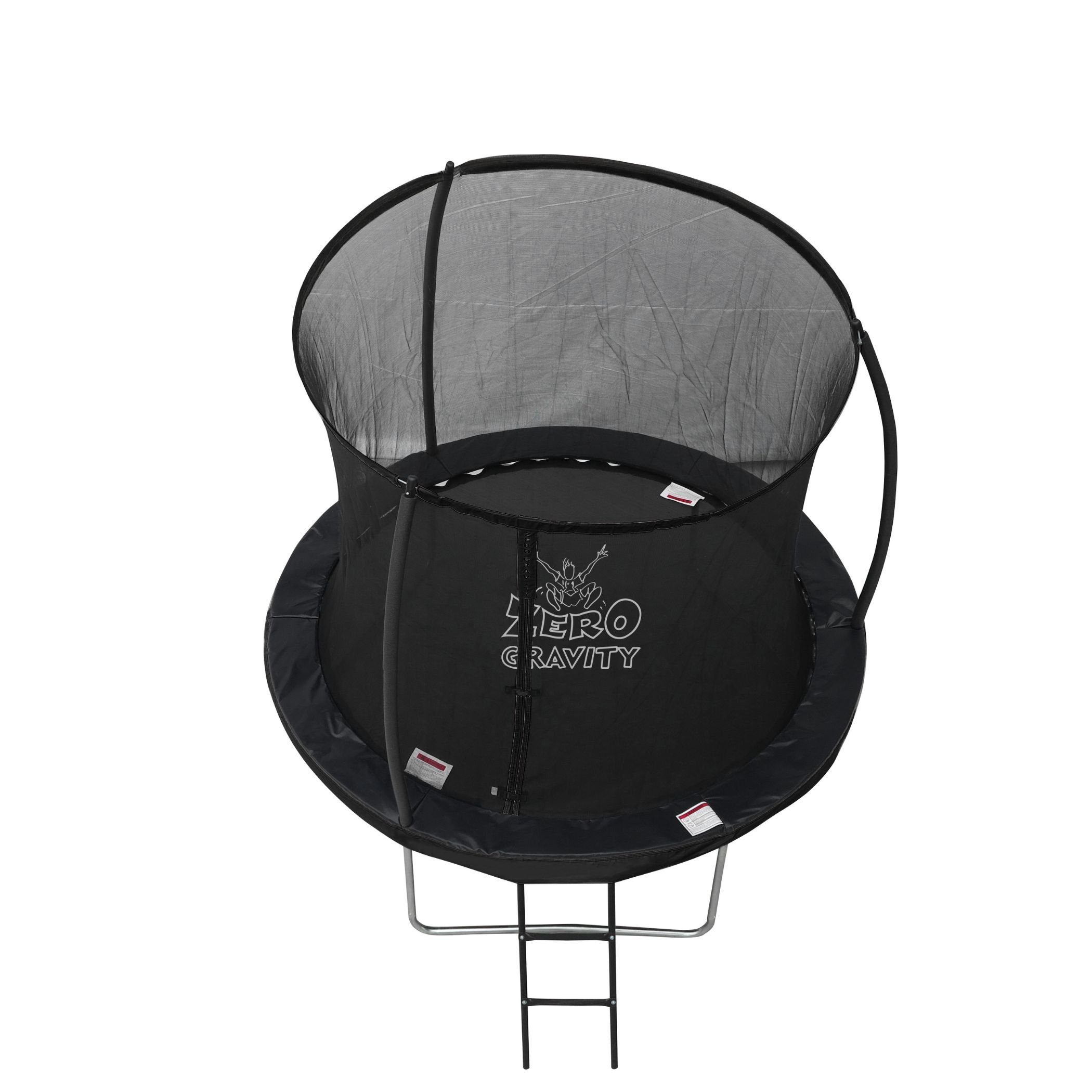 Zero Gravity Gartentrampolin Ø183/244/305/366/427 cm, Leiter & Sicherheitsnetz, TÜV cert, Trampolin