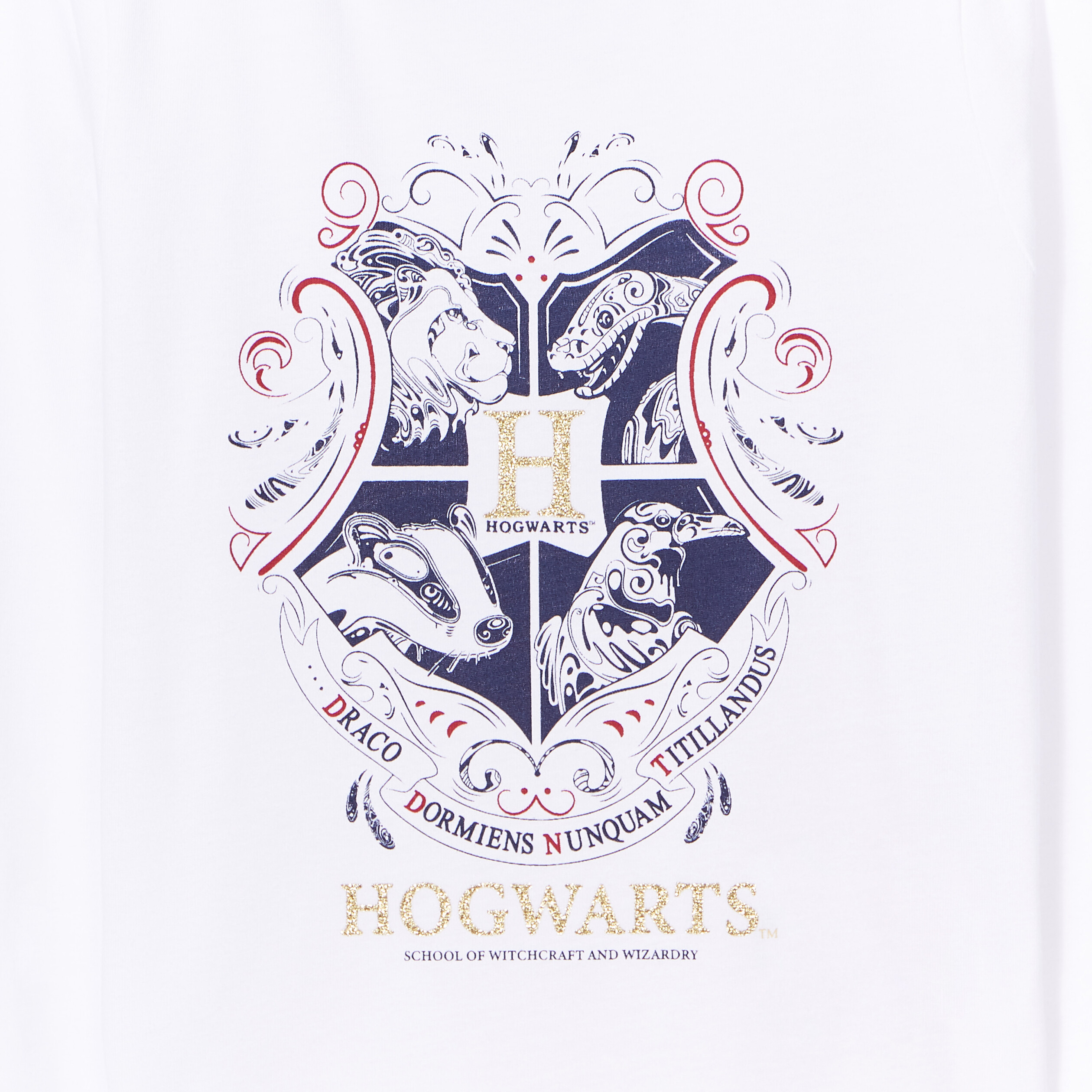 T-shirt droit coton Harry Potter blanc fille | La Halle