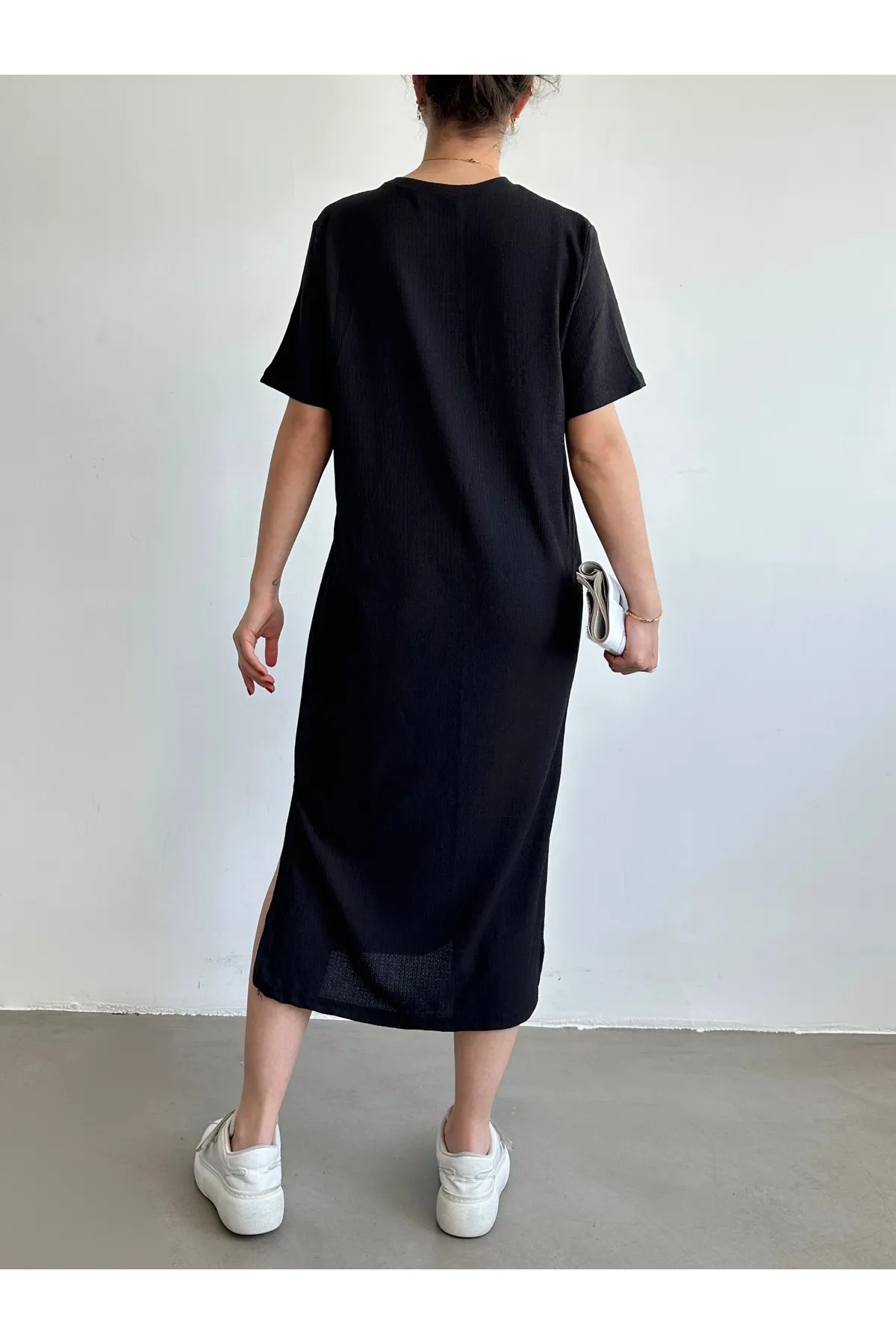 BEJNA  Schwarz gestrickt - lässiges Sommerkleid
