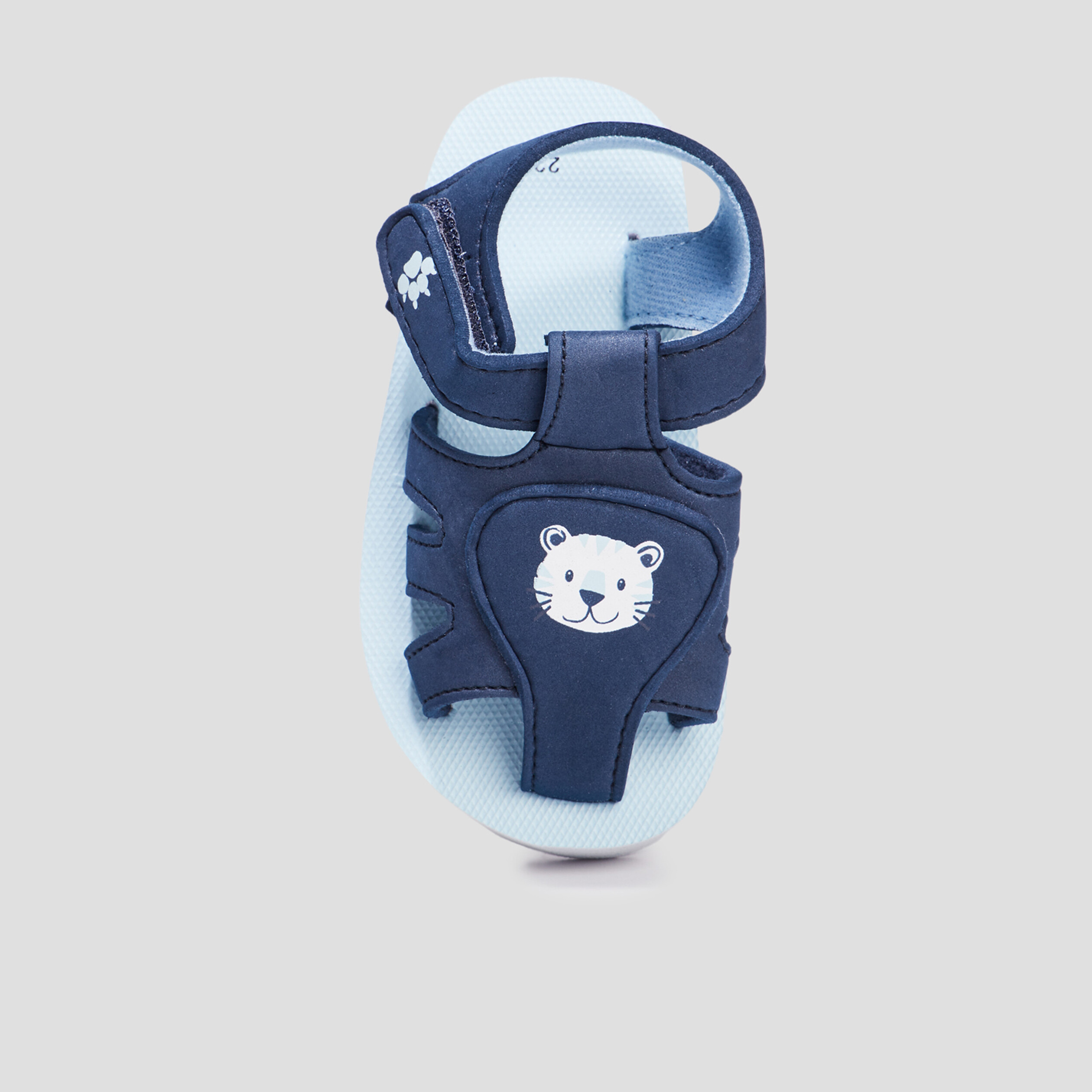 Sandales de plage à scratchs bleu bébé garçon | La Halle
