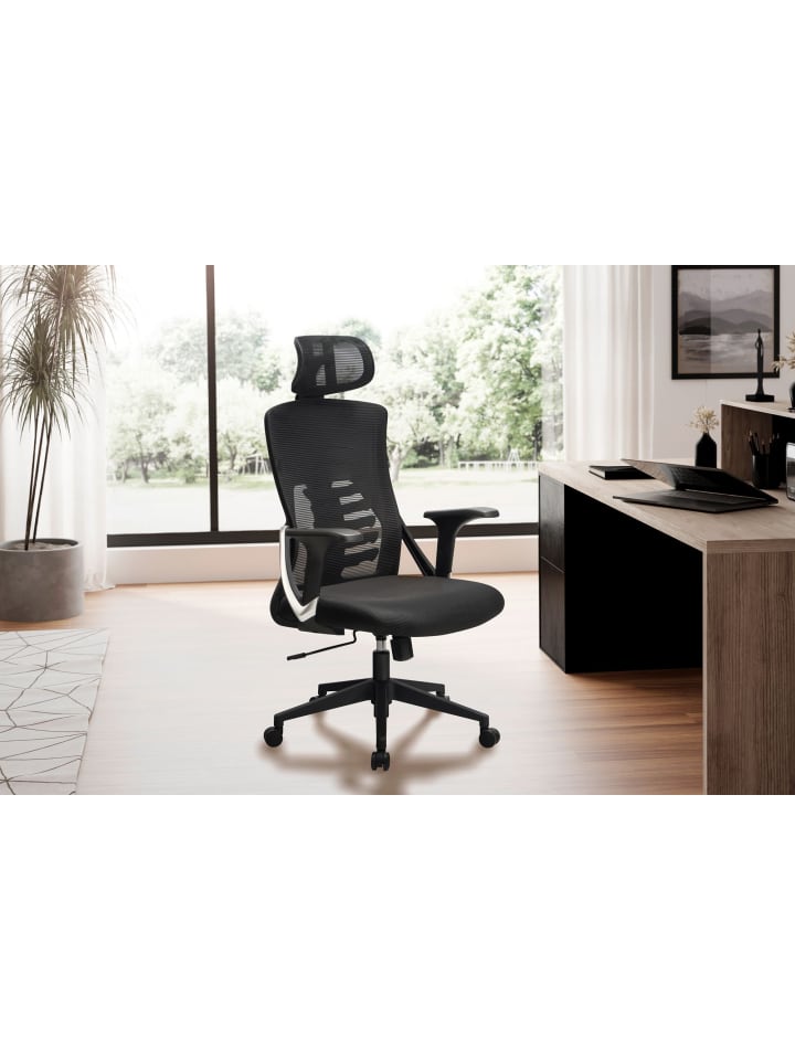 KADIMA DESIGN Bürostuhl mit Mesh-Bezug, Ergonomisch, Lordose & Kopfstütze, Büro günstig kaufen onesize
