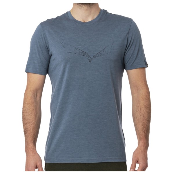 Salewa - Pure Eagle Sketch Alpine Merino T-shirt - Merinoshirt